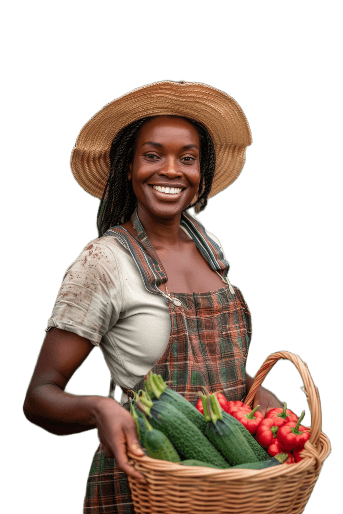 Farmer carrying Basket